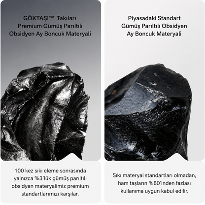 Obsidyen Doğal Taş Bileklik™ | Kozmik Seri